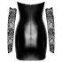 Noir - läikiv kleit pitsdetailidega (must) - L