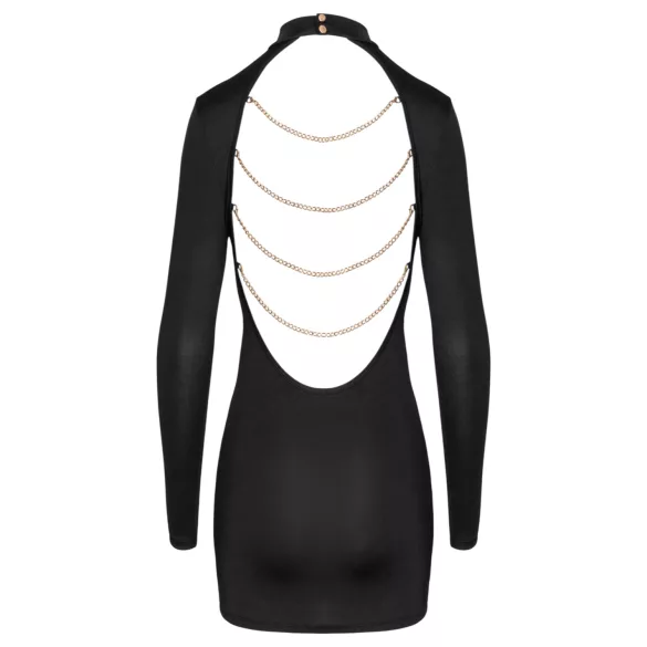 Cottelli - avatud seljaga minikleit keti ja musta värvi - L