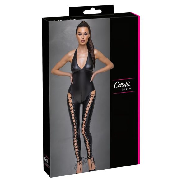 Cottelli Party - pitsist kaelusega must jumpsuit - M