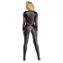 Cottelli - catsuit lukuga - nahaimitatsioon - must - M