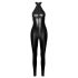 Noir - läikiv lukkudega catsuit - must - L