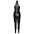 Noir - läikiv lukuga jumpsuit (must) - XL