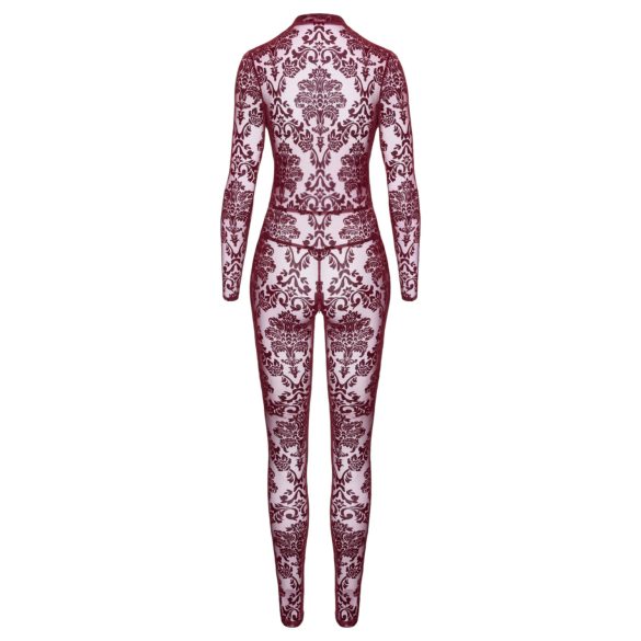 Noir Kink Royal - läbipaistev catsuit - punane