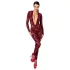 Noir Kink Royal - läbipaistev catsuit - punane - M