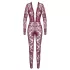 Noir Kink Royal - läbipaistev catsuit - punane - M