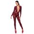 Noir Kink Royal - läbipaistev catsuit - punane - L