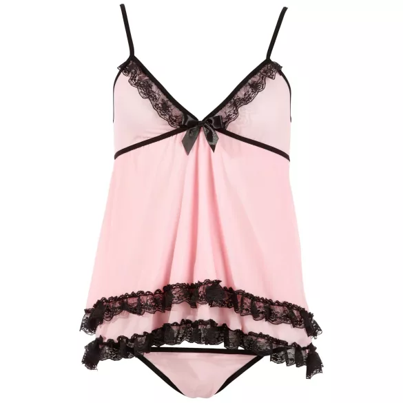Cottelli - babydoll - pitsist ja volangidega - must - M