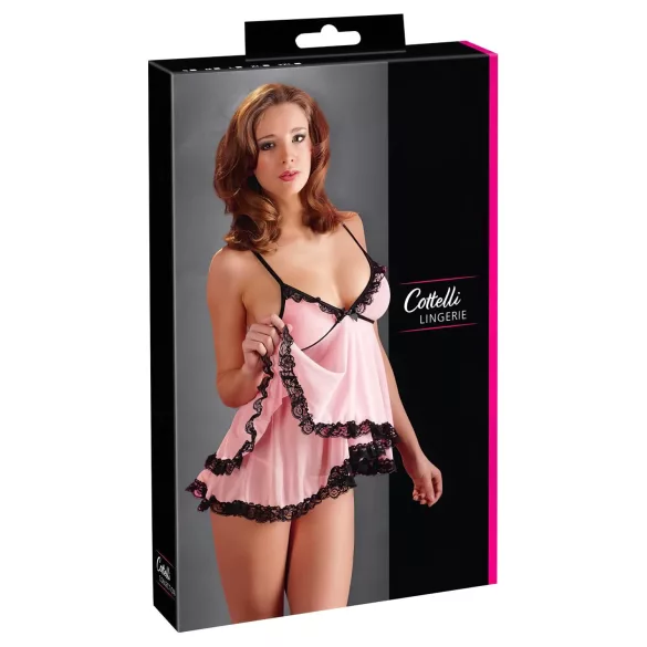Cottelli - babydoll - pitsist ja volangidega - must - L