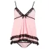 Cottelli - babydoll - pitsist ja volangidega - must - XXL