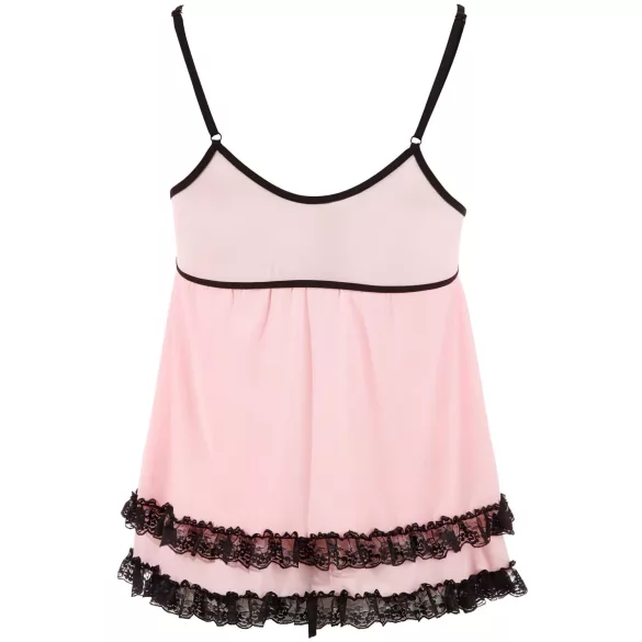 Cottelli - babydoll - pitsist ja volangidega - must - XXL