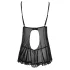 Cottelli - babydoll öösärk - pitsäärega, must