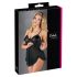 Cottelli - Õrn ja volangidega babydoll (must) - XXL