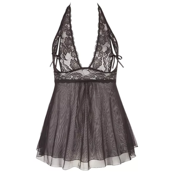 Cottelli Plus Size - pitsiline babydoll öösärk - must - suured suurused - 3XL