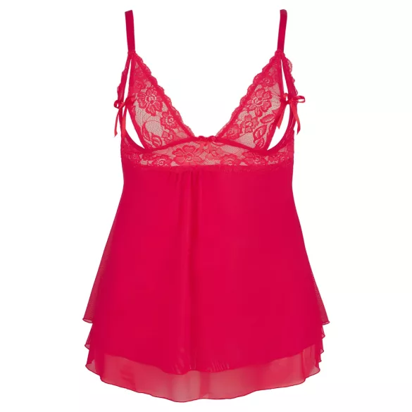 Cottelli Plus Size - pitsist babydoll suur suurus - punane