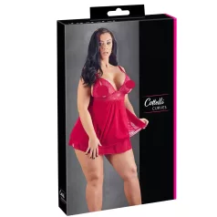   Cottelli Plus Size - pitsist babydoll suur suurus - punane - 2XL