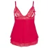 Cottelli Plus Size - pitsist babydoll suur suurus - punane - 2XL