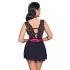 Cottelli Bondage - kaelapael pitsist babydoll (must) - M