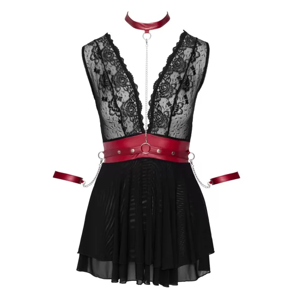 Cottelli Bondage - kaelapael pitsist babydoll (must) - M