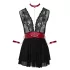 Cottelli Bondage - kaelapael pitsist babydoll (must) - M