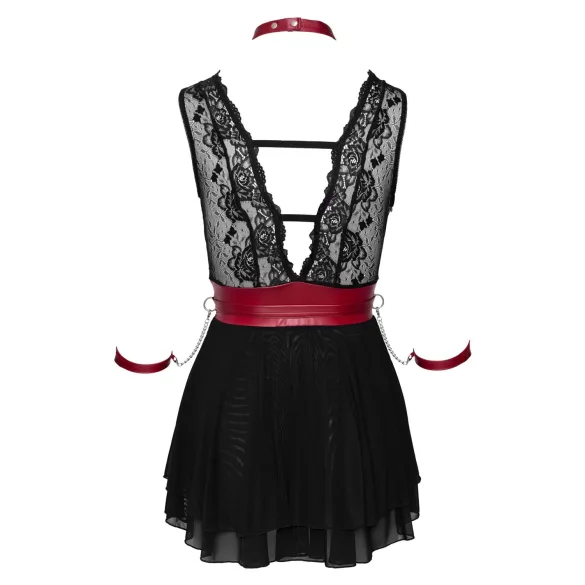 Cottelli Bondage - kaelapael pitsist babydoll (must) - M