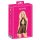 Suudlusväärne - pitsiline babydoll kaelarihmaga (must) - L/XL