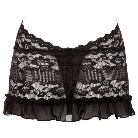 Cottelli - kaelarihmaga pitsist minikleit - must - XL
