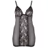 Cottelli Plus Size - pitsist läbipaistev öösärk - must - 4XL