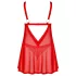 Obsessive Elianes - pitsist babydoll komplekt (punane)