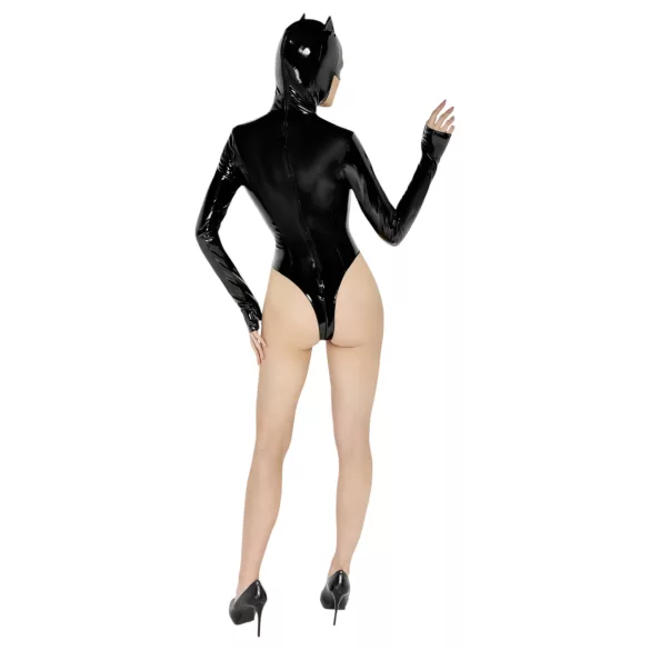 Black Velvets - pikkade varrukatega batwoman body - must - M