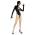 Black Velvets - pikkade varrukatega batwoman body - must - M
