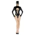 Black Velvets - pikkade varrukatega batwoman body - must - L