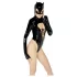 Black Velvets - pikkade varrukatega batwoman body - must - L