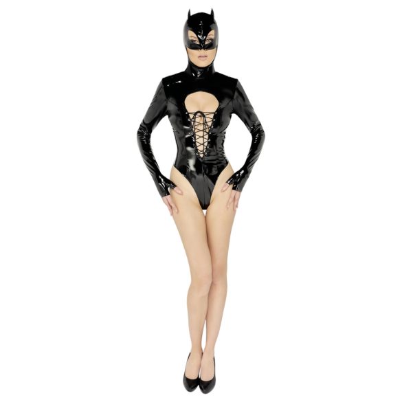 Black Velvets - pikkade varrukatega batwoman body - must - XL