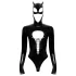 Black Velvets - pikkade varrukatega batwoman body - must - XL