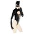 Black Velvets - pikkade varrukatega batwoman body - must - XL