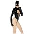 Black Velvets - pikkade varrukatega batwoman body - must - XL