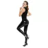 Black Level - läikiv lukuga catsuit - must