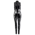Black Level - läikiv lukuga catsuit - must