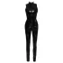 Black Level - läikiv lukuga catsuit - must