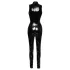 Black Level - läikiv lukuga catsuit - must