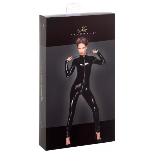 Noir - naiste pikkade varrukatega lukuga catsuit - must