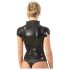 LATEX - lukuga lühikeste varrukatega naiste must pluus - L