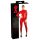 LATEX - pikkade varrukatega naiste jumpsuit (punane) - S