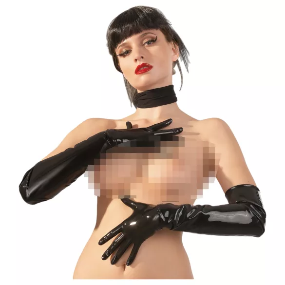 LATEX - pikad unisex kindad - must latex