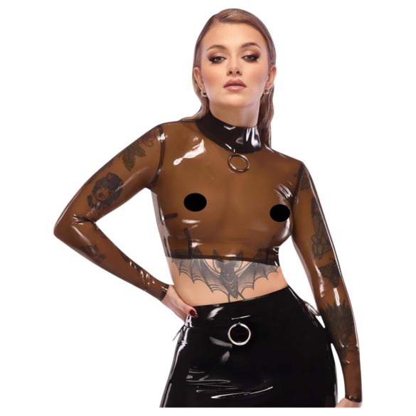 LATEX - läbipaistev latekspluus (läbipaistev must) - S-L
