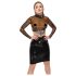 LATEX - Läbipaistev lateksist topp (läbipaistev must) - M