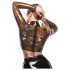 LATEX - läbipaistev latekspluus (läbipaistev must) - S-L - XL