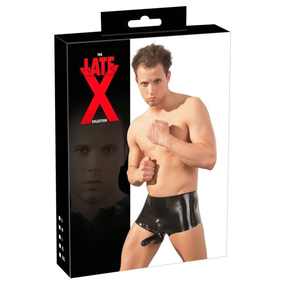 LATEX - bokserid ja peenisekate - must - L/XL