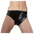 LATEX - naiste aluspüksid sisemise dildo osaga (must) - M