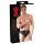 LATEX - meeste aluspüksid sisemise anaaldildoga (must) - XL